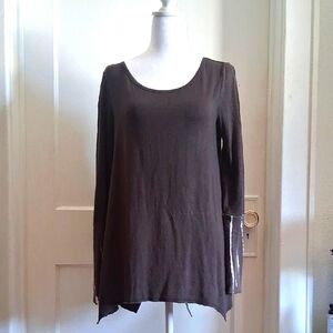 Knox Rose Brown Asymmetrical Tunic